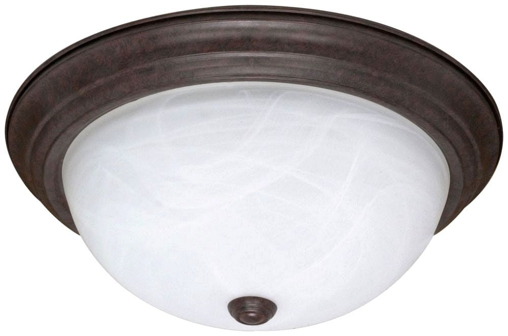 SATCO Satco 60-207 3-light Flush Mount Alabaster Glass Bronze