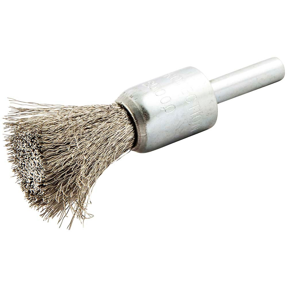 NORTON Norton 66252839043 End Brush 1/2 in Stainless Steel Crimped Wire