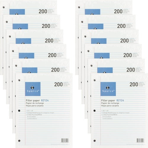 SPARCO Sparco SPR82124BD Filler Paper 200 Sheets Bundle of 12
