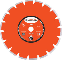 Diamond Products 11162 14 Heavy Duty Orange Segmented Dry Walk Behind Blade