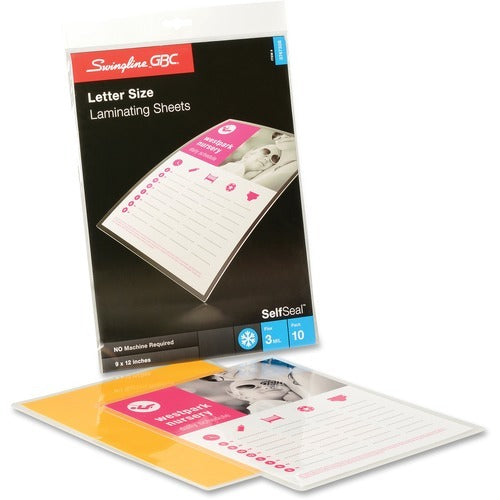 GBC Gbc GBC3747308 Laminating Sheets 3 Mil Letter Size 10-pack