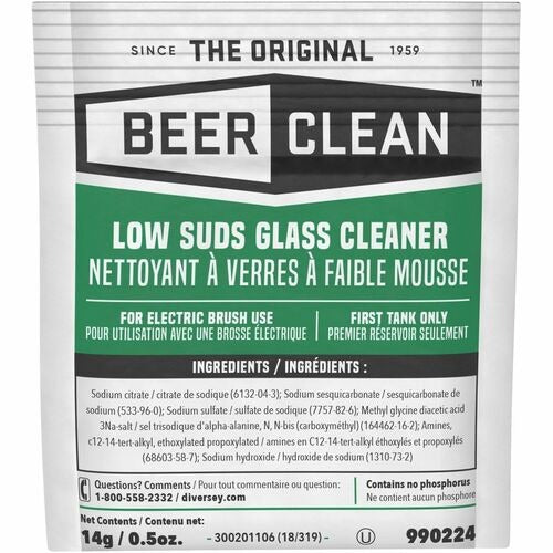 DIVERSEY Diversey Care DVO990224 Beer Clean Glass Cleaner 100ct