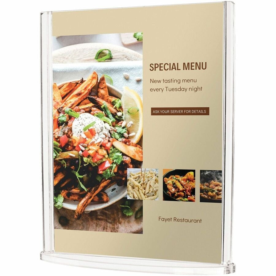 DEFLECTO Deflecto DEF4431 Double-Sided Sign Holder w/Base 5 x 7 in.