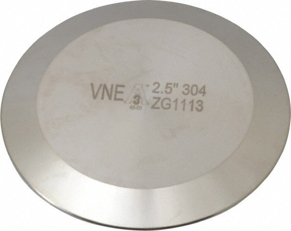 VNE Vne EG16A2.5 Sanitary End Cap 2.5 in Clamp Ss 304