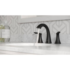 Pfister LG49-WR0B Weller Two Handle Widespread Bathroom Sink Faucet in Matte Black