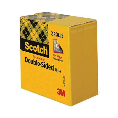 3M 3M MMM6652P1236 Permanent Double-Sided Tape 1/2 in x 36 yd (2 Pack) 665-2P12-36