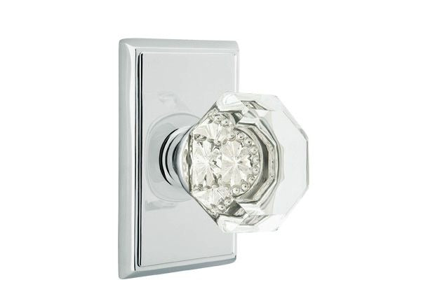 EMTEK Emtek 8521OTUS26 Old Town Glass Knob Dummy Pair Polished Chrome