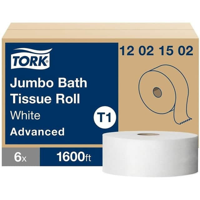 TORK Tork TRK12021502 Advanced Jumbo Bath Tissue 1600 ft 6 per Carton SCA 12021502