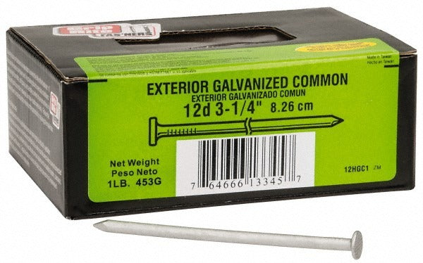 VALUE COLLECTION Value Collection 12HGC1 Common Nail 12D Ring Shank Galvanized