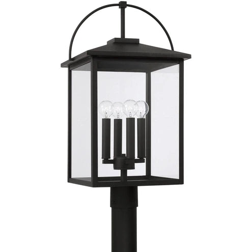 CAPITAL LIGHTING Capital Lighting Cap 948043bk Outdoor Post Lantern 4 Light