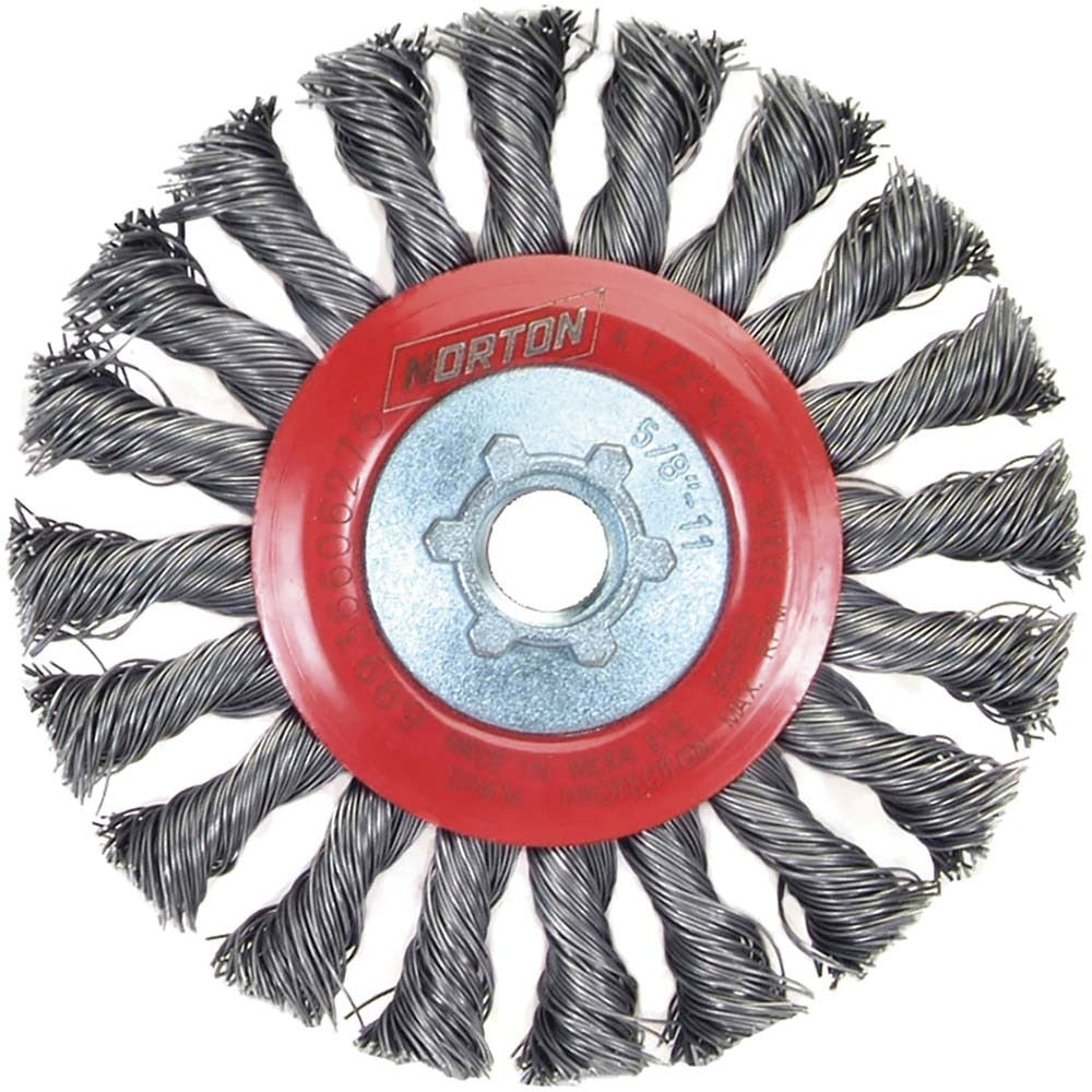 NORTON Norton 69936606275 Knotted Wire Wheel Brush 4.5in