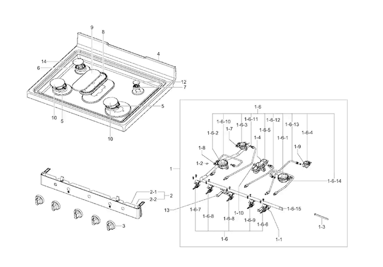 SAMSUNG Samsung DG96-00298A Range Igniter Switch and Harness Assembly (Assembly) HD5577087