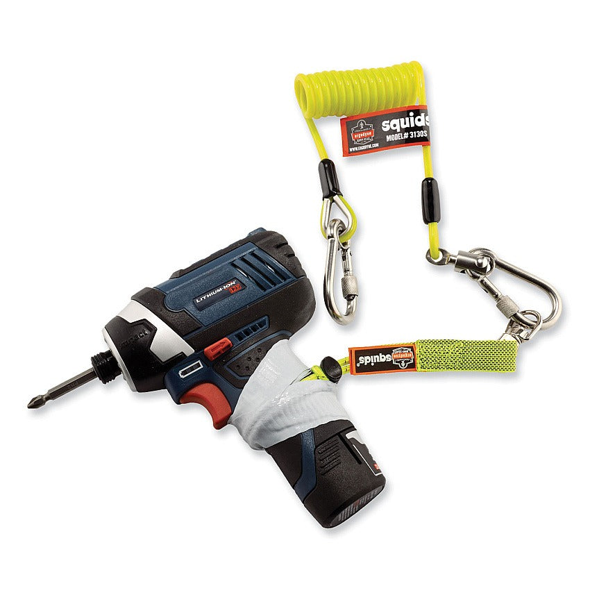 ERGODYNE Ergodyne 19130 Coiled Cable Lanyard 2 lb (6.5 in coiled / 50 in extended)
