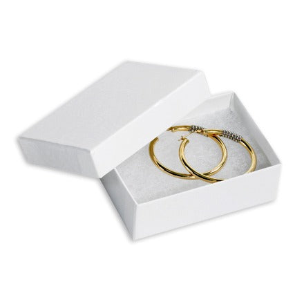 BSC PREFERRED Bsc Preferred JB321W Jewelry Gift Box with Cotton 100 Pack