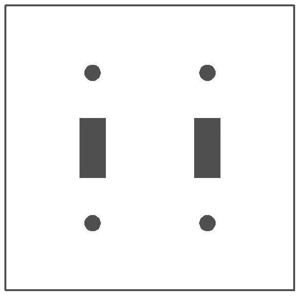 MULBERRY METAL PRODUCTS Mulberry Metal Products 98072 Standard Wallplate 2-Gang (4.5 in H x 4.562 in W)