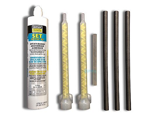 S.R.Smith 75-209-5869-SS Epoxy Kit 6 x 5.8 Bolts (3) for Frontier II Stand