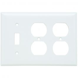 Pass & Seymour SP182W WALLPLATE COMBINATION 3 5IN WHT