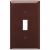 Pass & Seymour TP1 Wallplate STD 1 4.7in H X 2-3/4in W Brown