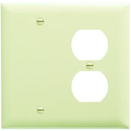 Pass & Seymour TP138I WALLPLATE COMBINATION 2 5-1/2IN IVORY