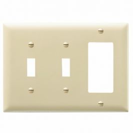 Pass & Seymour TP226I Combination Wallplate 3 Gang 4.7 in