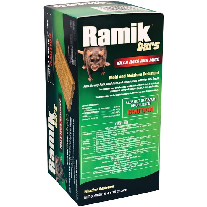 RAMIK Ramik 116334 Bar Rat And Mouse Poison (4 per Box)
