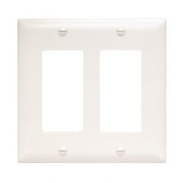 Pass & Seymour TP262W 2Gang Wall Plate, Decorator, Nylon, Standard - White