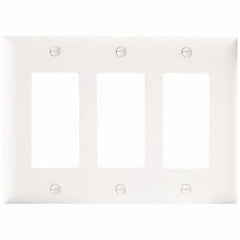 Pass & Seymour TP263W 3-Port Standard Wallplate