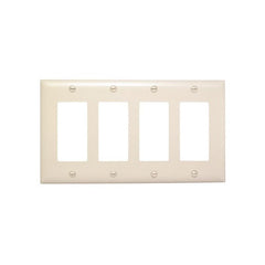 Pass & Seymour TP264LA Decorator Wallplate, Unbreakable, 4-Gang