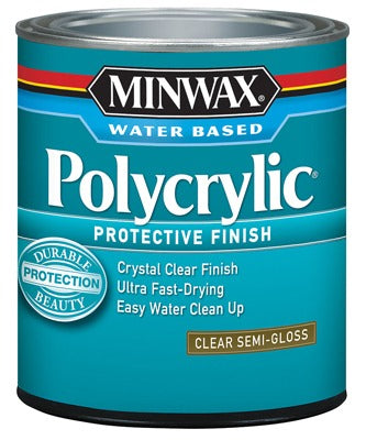 MINWAX Minwax 64444 Polycrylic Clear Semi-gloss Finish 1 Qt