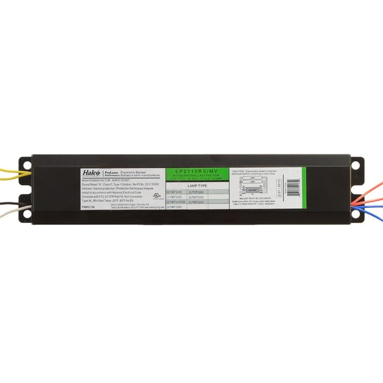 HALCO LIGHTING Halco Lighting 50164 Electronic Fluorescent Ballast 60-110W (2-Lamp) EP2110PS/MV