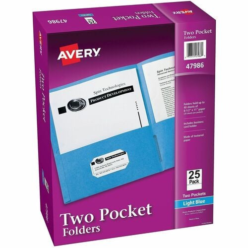 AVERY Avery AVE47986CT 2-pocket Folder Letter Size 125 Ct