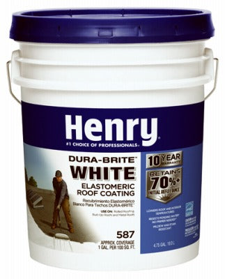 HENRY Henry Co HE587372 White Elastomeric Roof Coating 5 Gal