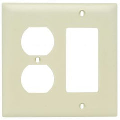 Pass & Seymour TP826I WALLPLATE COMBINATION 2 4.7IN IVORY