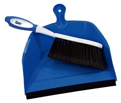 QUICKIE Quickie Mfg 410 Dust Pan and Brush Set Large Soft Lip