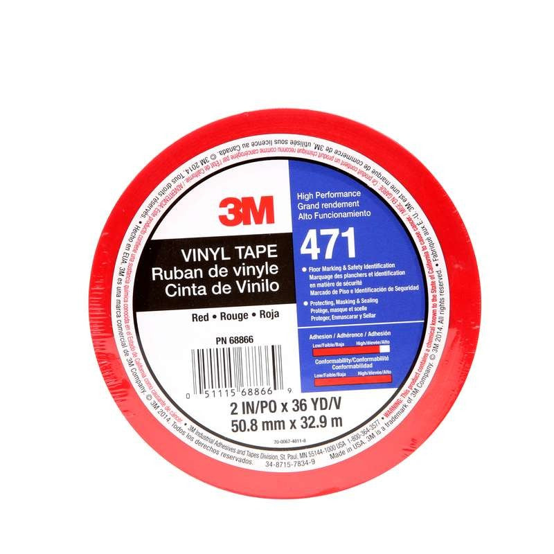 3M 3M 7100044655 Vinyl Tape 471 2 in x 36 yd (24 Roll Case)