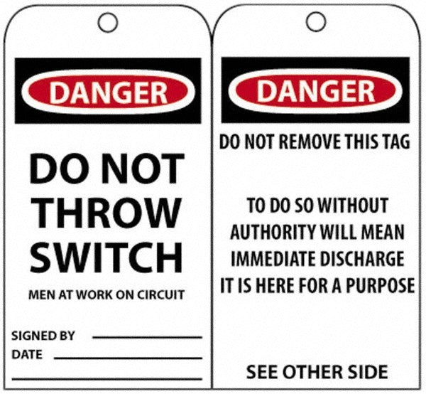 ACCUFORMNMC Accuformnmc RPT14 Danger Accident Prevention Tag 25-pack