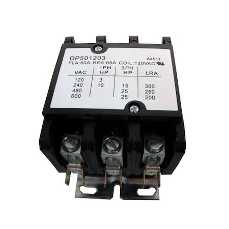 SUPCO Supco DP501203 Contactor 50A 120V 3 Pole