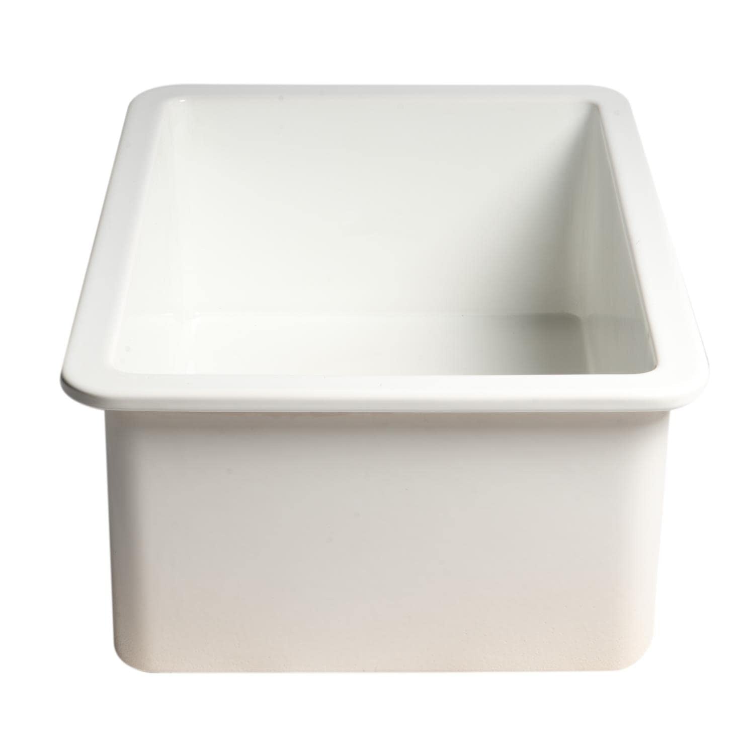ALFI Alfi ABF2718UD-W Fireclay Kitchen Sink Undermount White