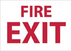 ACCUFORMNMC Accuformnmc FX120RB Fire Exit Sign 14x10 Plastic