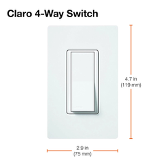 Diva SC-4PS-BI 120/277 VAC 15 Amp 4-Way Biscuit Standard Rocker General Purpose Switch