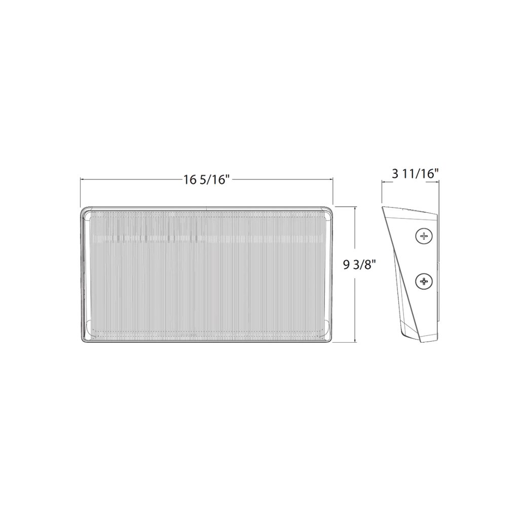 RAB LIGHTING Rab Lighting W34L Field-adjustable Slim LED Wall Pack 150/100/75W (Large)