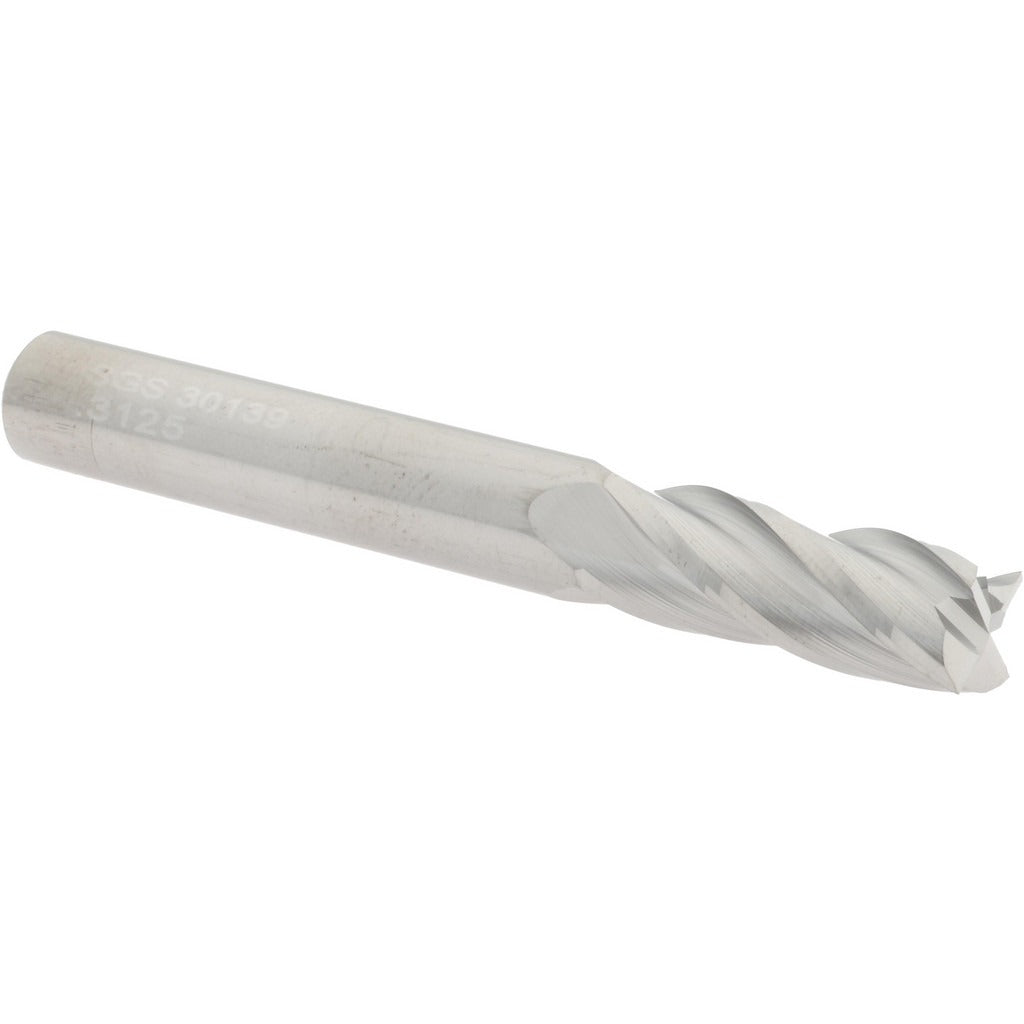 KYOCERA SGS PRECISION TOOLS Sgs 30139 Square End Mill 5/16 in 4 Flute Solid Carbide
