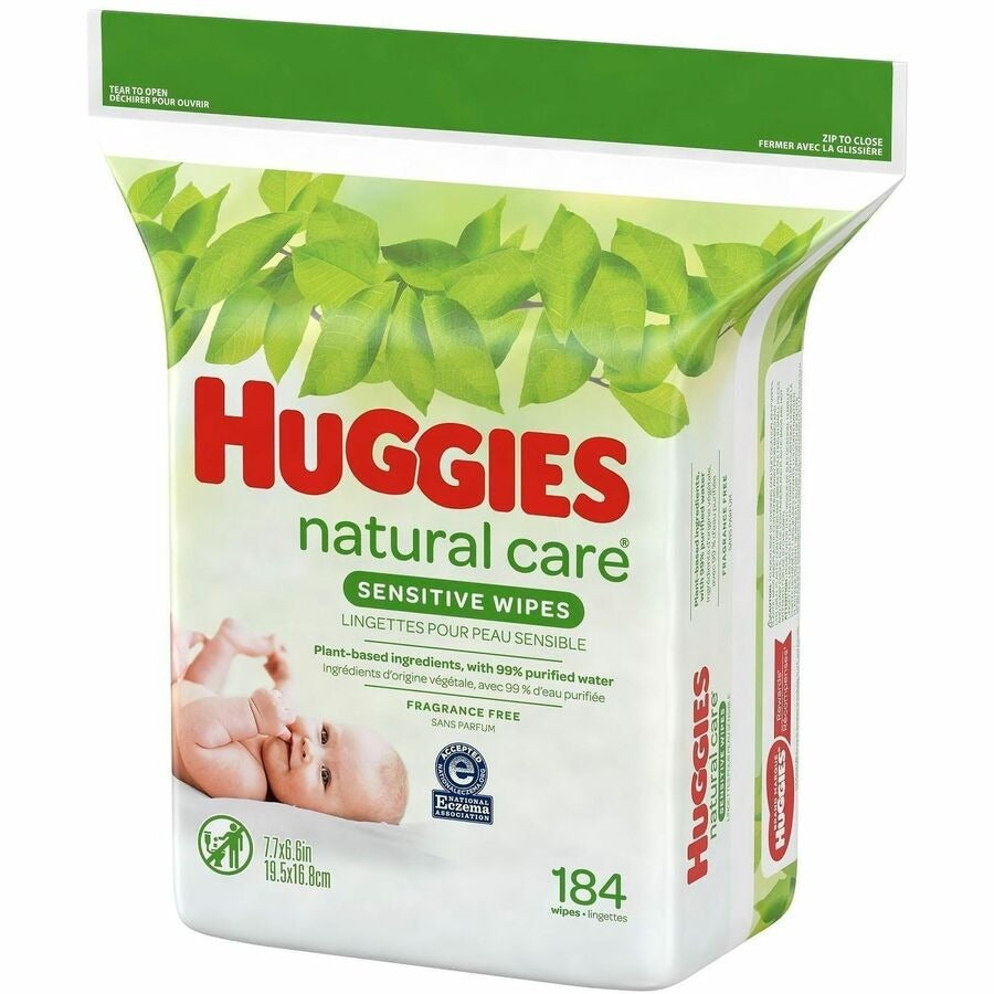 KIMBERLY-CLARK Kimberly-Clark KCC31816 Huggies Natural Care Sensitive Baby Wipes (184 Pack)