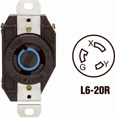 LEVITON Leviton Mfg Co 065-02320-000 Locking Outlet 20A