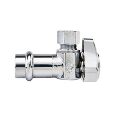 BrassCraft G2CP19XC1 1/2 x 3/8 in. Press x Compression Angle Supply Stop Valve in Chrome