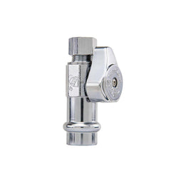 BrassCraft G2CP14XC1 1/2 x 3/8 in. Press x Compression Straight Supply Stop Valve in Chrome