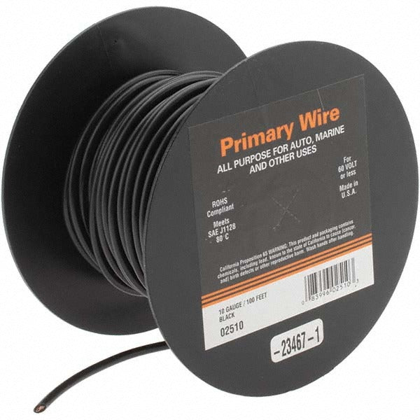 EAST PENN Eastpenn -23467-1 Hook Up Wire 10 Awg 100 Ft Black