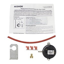 Reznor RZ177633 Pressure Switch with Bracket and Tube 0.50 Inch Water Column