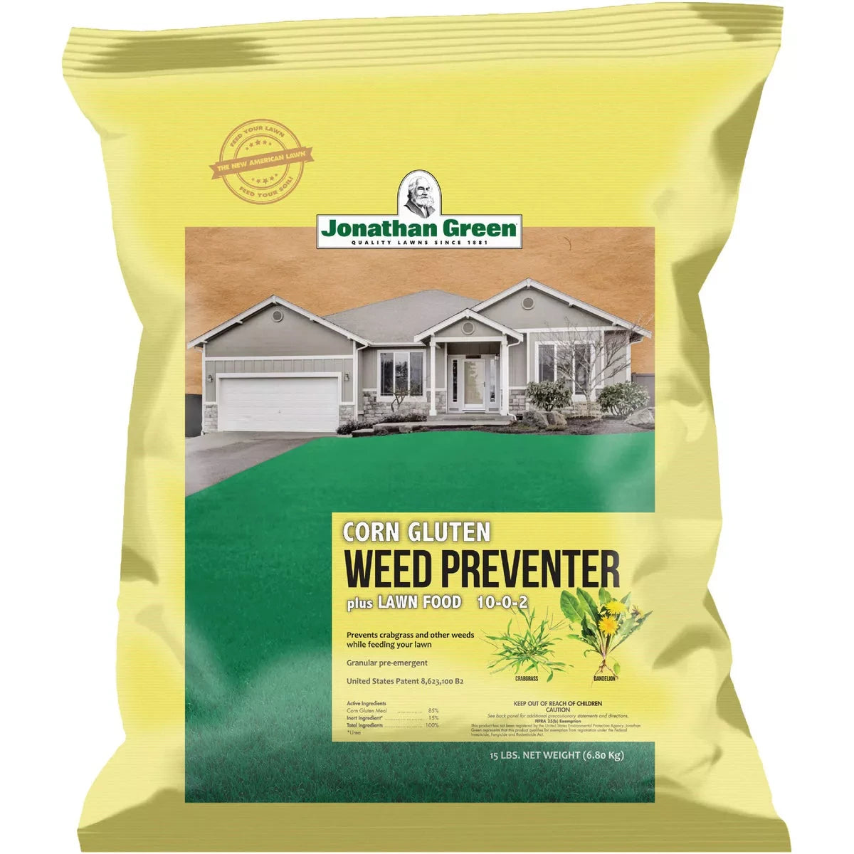 JONATHAN GREEN Jonathan Green 11591 Corn Gluten Lawn Fertilizer 10-0-2 (15 lb / 5,000 sq. ft.) 704705