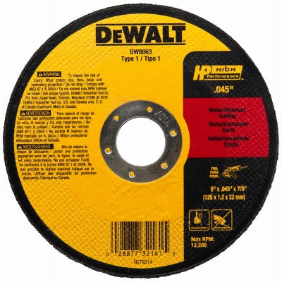 BSC PREFERRED Bsc Preferred DW8063 Abrasive Cutting Wheel 5 in A60T